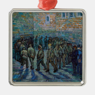 Ornamento De Metal Vincent van Gogh - O Pátio da Prisão