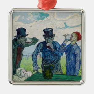 Ornamento De Metal Vincent van Gogh - Os Bebedores, segundo Daumier
