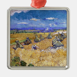 Ornamento De Metal Vincent van Gogh - Wheat Stacks with Reapers