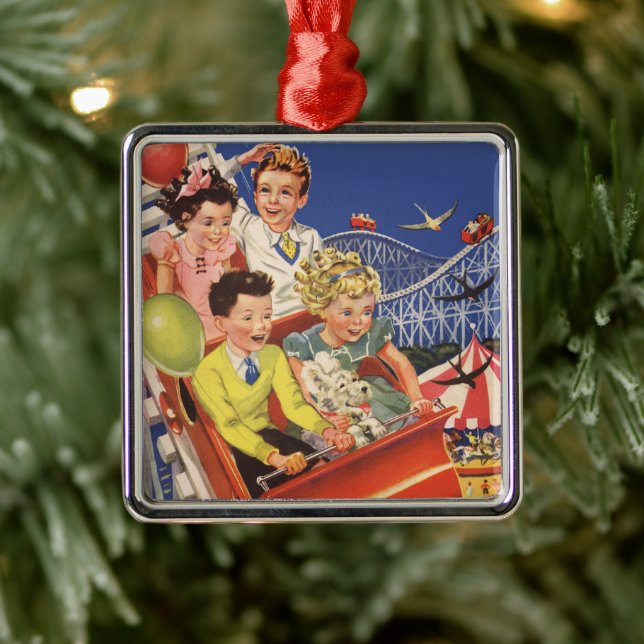 Ornamento De Metal Vintage Children Balões Cachorro Cachorro Porta co (Árvore)