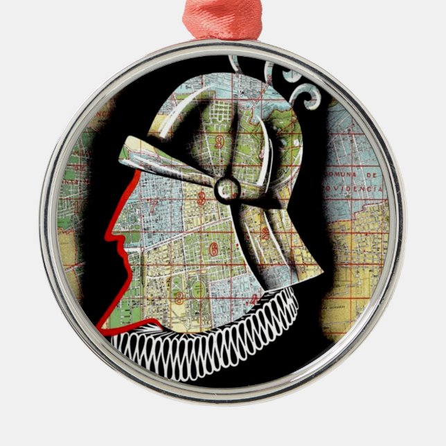 Ornamento De Metal Vintage Chile Santiago Viagem (Frente)