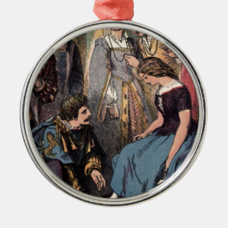 Ornamento De Metal Vintage Cinderella que cabe o deslizador de vidro