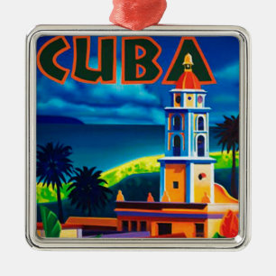 Ornamento De Metal Vintage Cuba Viagem