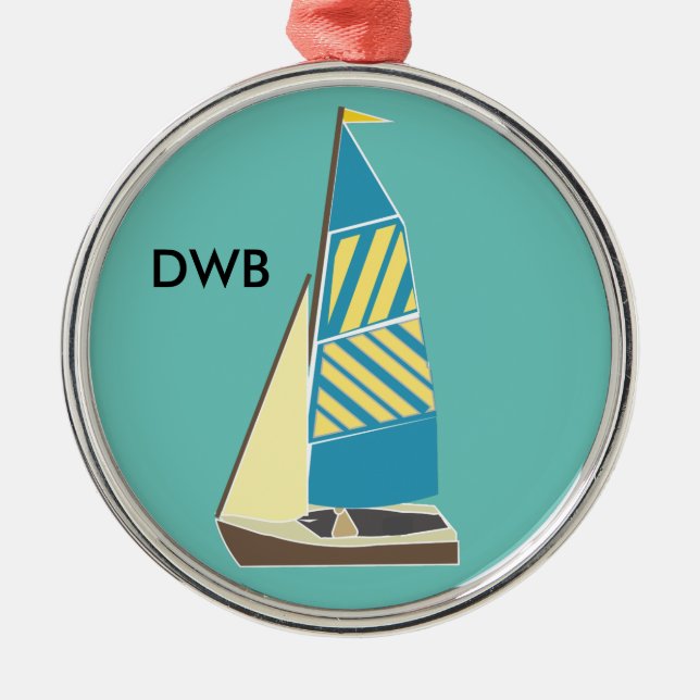 Ornamento De Metal Vintage Dinghies (Frente)