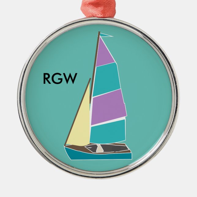 Ornamento De Metal Vintage Dinghy (Frente)