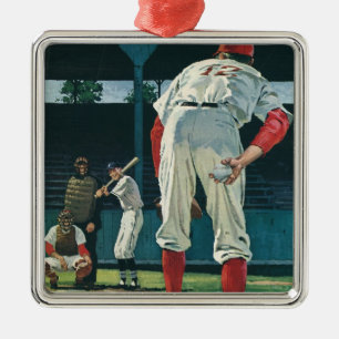 Ornamento De Metal Vintage Esportes Baseball Jogadores Pitcher no Mon