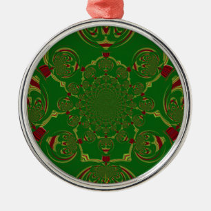 Ornamento De Metal Vintage Green