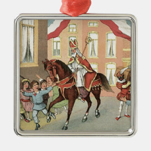 Ornamento De Metal Vintage holandês São Nicolau do St. Nick de