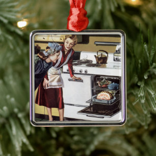 Ornamento De Metal Vintage Mãe na Cozinha Cozinhar e Páscoa