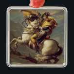 Ornamento De Metal Vintage Napoleon cruzando os Alpes<br><div class="desc">Napoleão Atravessando os Alpes,  pintura a óleo na canvas do imperador francês Napoleão Bonaparte pintado em 1802 pelo pintor francês Jacques-Louis David (1748 - 1825). Esta pintura de um jovem Napoleão cavalgando um cavalo cinza aplaudido foi feita dois anos antes de ele se tornar imperador da França.</div>
