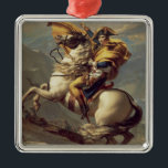 Ornamento De Metal Vintage Napoleon cruzando os Alpes<br><div class="desc">Napoleão Atravessando os Alpes,  pintura a óleo na canvas do imperador francês Napoleão Bonaparte pintado em 1802 pelo pintor francês Jacques-Louis David (1748 - 1825). Esta pintura de um jovem Napoleão cavalgando um cavalo cinza aplaudido foi feita dois anos antes de ele se tornar imperador da França.</div>