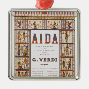 Ornamento De Metal Vintage Opera Music, Aida egípcia de Verdi