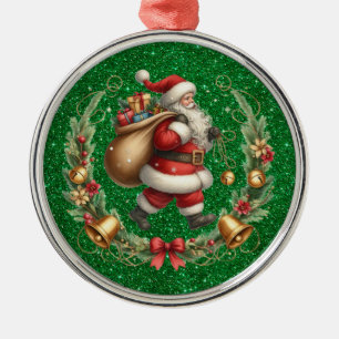 Ornamento De Metal Vintage Papais noeis Ornament