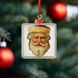 Ornamento De Metal Vintage Santa Claus Ornament