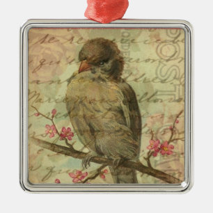 Ornamento De Metal Vintage Sparrow