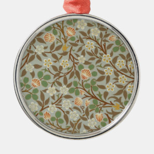 Ornamento De Metal Vintage William Morris Clover Floral Design