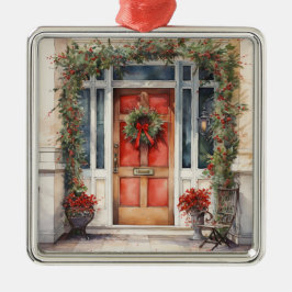 ORNAMENTO DE METAL VINTAGEM OU PORTA DE NATAL DESCORTADA