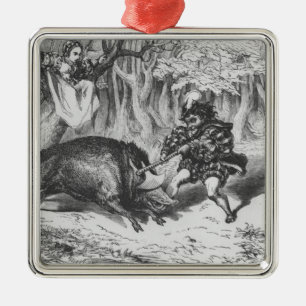 Ornamento De Metal Violette e Ourson