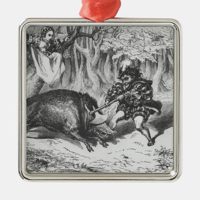 Ornamento De Metal Violette e Ourson (Frente)