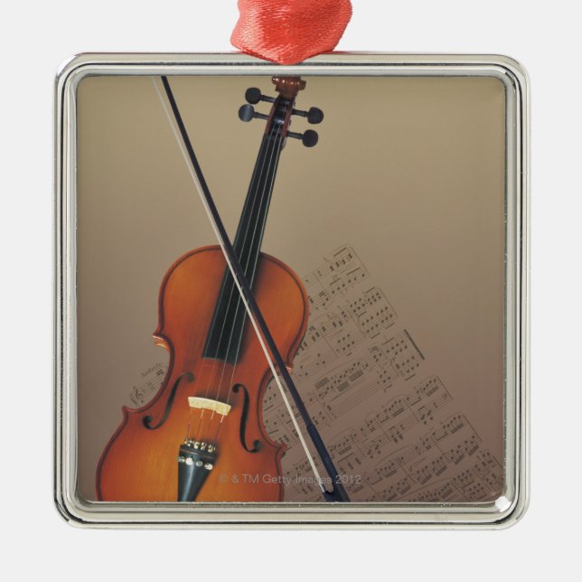 Ornamento De Metal Violino (Frente)