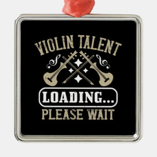 Ornamento De Metal Violino - Carregamento Violino de Talentos
