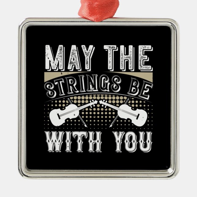 Ornamento De Metal Violino - Que As Cordas Estejam Com Você (Frente)