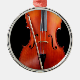 Ornamento De Metal Violoncelo clássico no preto