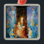 Ornamento De Metal VIRGEM COM CRIANÇA - CONCERTO dos ANJOS, safira<br><div class="desc">Pintura do renascimento,  escola do flamand - 16. Século</div>