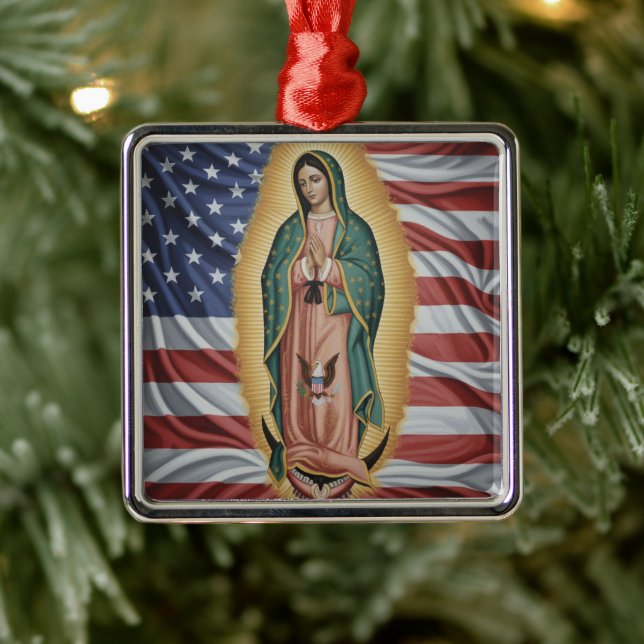 Ornamento De Metal Virgem de Guadalupe - EUA (Árvore)