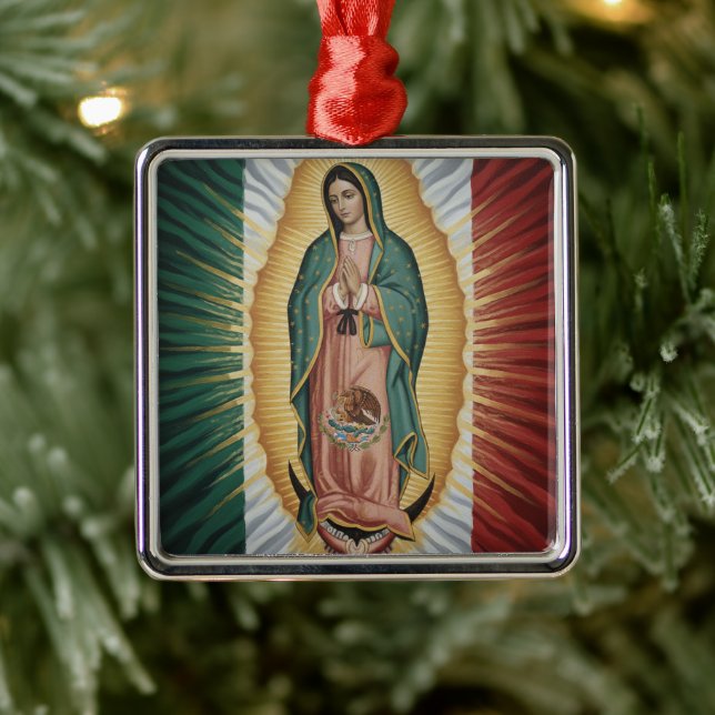 Ornamento De Metal Virgem de Guadalupe - México (Árvore)