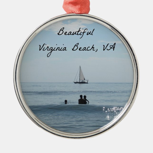 Ornamento De Metal Virginia Beach, Virginia (Frente)