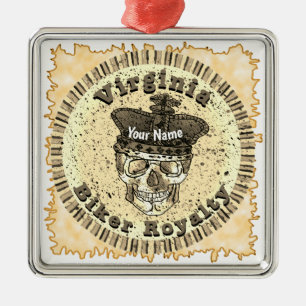 Ornamento De Metal Virginia Biker