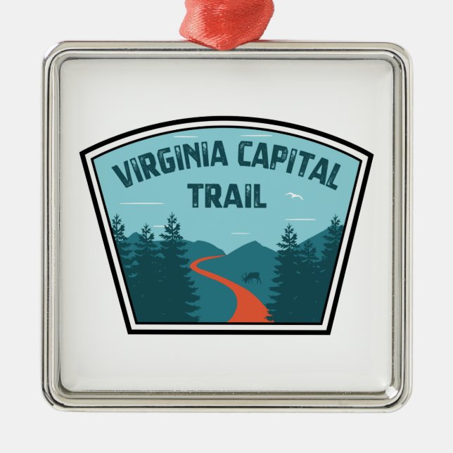 Ornamento De Metal Virginia Capital Trail (Frente)
