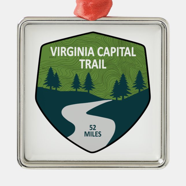Ornamento De Metal Virginia Capital Trail (Frente)