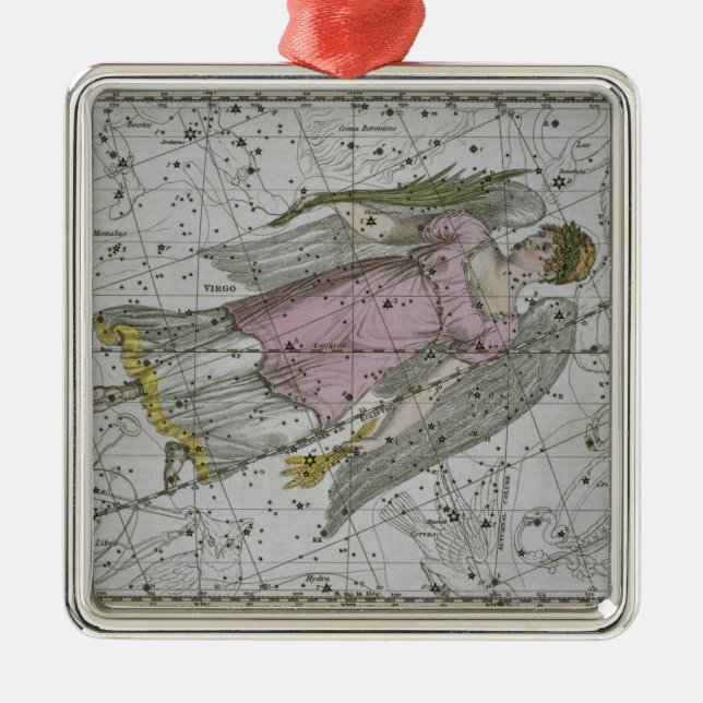 Ornamento De Metal Virgo, "de um atlas celestial", bar. em 1822 (col (Frente)