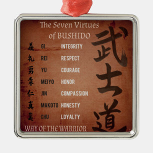 ORNAMENTO DE METAL VIRTUDES DE BUSHIDO
