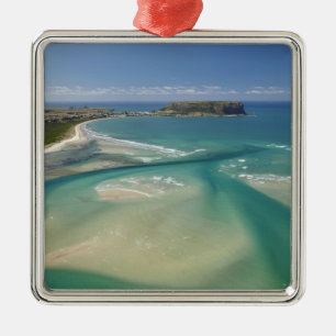 Ornamento De Metal Vista aérea de estuário, Baía de Sawyer, Stanle