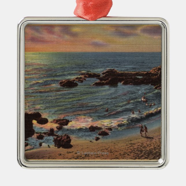 Ornamento De Metal Vista da angra da madeira (Frente)