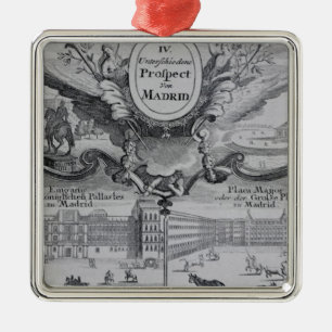 Ornamento De Metal Vista da cidade de Madrid