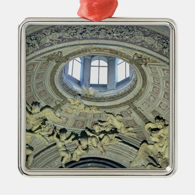 Ornamento De Metal Vista da cúpula com músicos do anjo (Frente)
