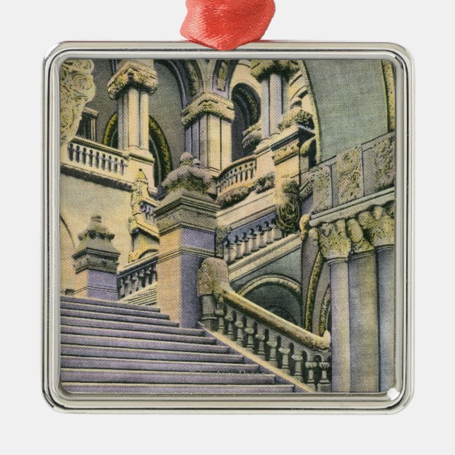 Ornamento De Metal Vista da escadaria grande (Frente)