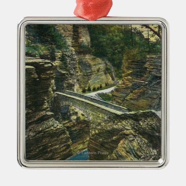 Ornamento De Metal Vista da ponte da sentinela & do túnel superior (Frente)