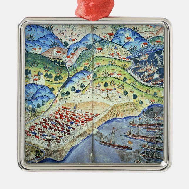 Ornamento De Metal Vista de agradável, 'do Suleymanname (Frente)