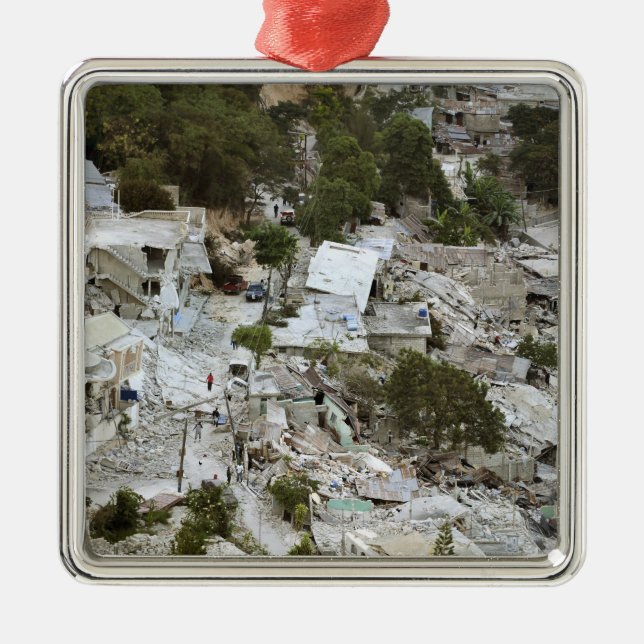 Ornamento De Metal Vista de Port-au-Prince, Haiti (Frente)