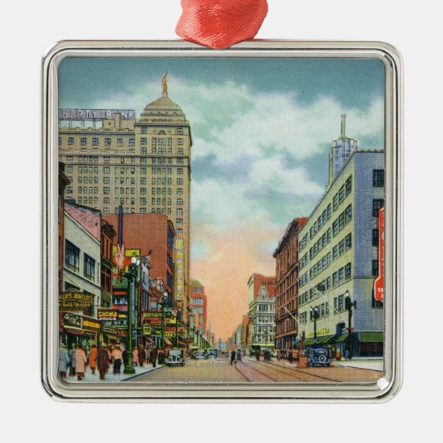 Ornamento De Metal Vista do norte da rua principal (Frente)