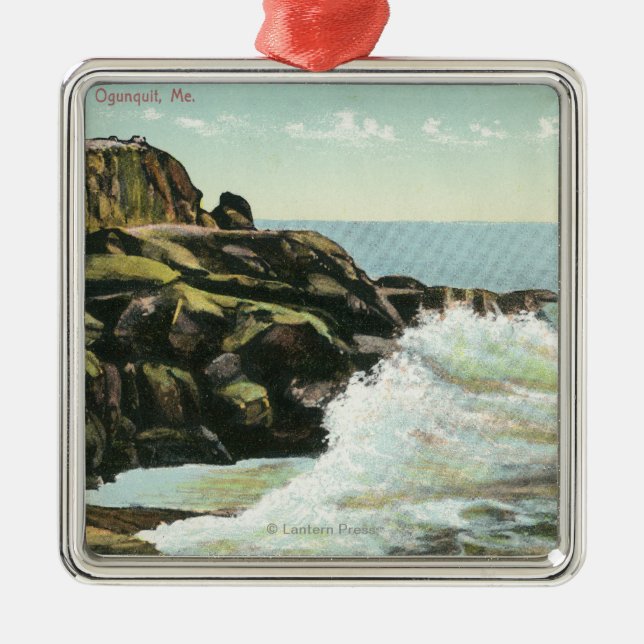 Ornamento De Metal Vista do penhasco da cabeça calva (Frente)