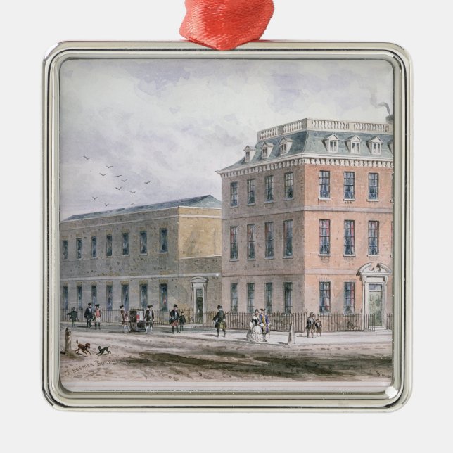 Ornamento De Metal Vista do quadrado de Soho e da casa de Carlisle (Frente)