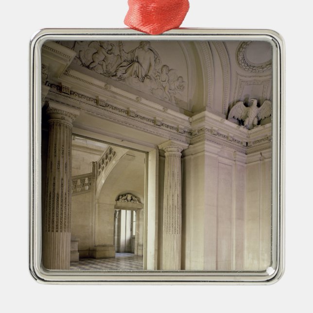 Ornamento De Metal Vista do vestíbulo central, construída 1642-51 (Frente)