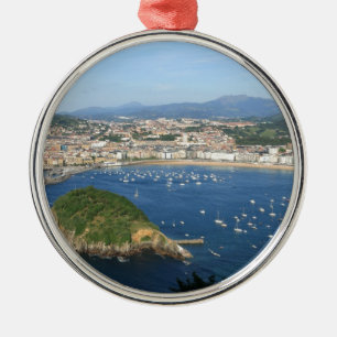 Ornamento De Metal Vista panorâmica de San Sebastian País Basco Espan