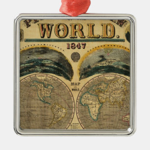Ornamento De Metal Vista pictórico do mundo